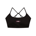 Zero Zen Golf Drive Bra — Women's Strappy Golf Sports Bra | Black, Purple & Blue