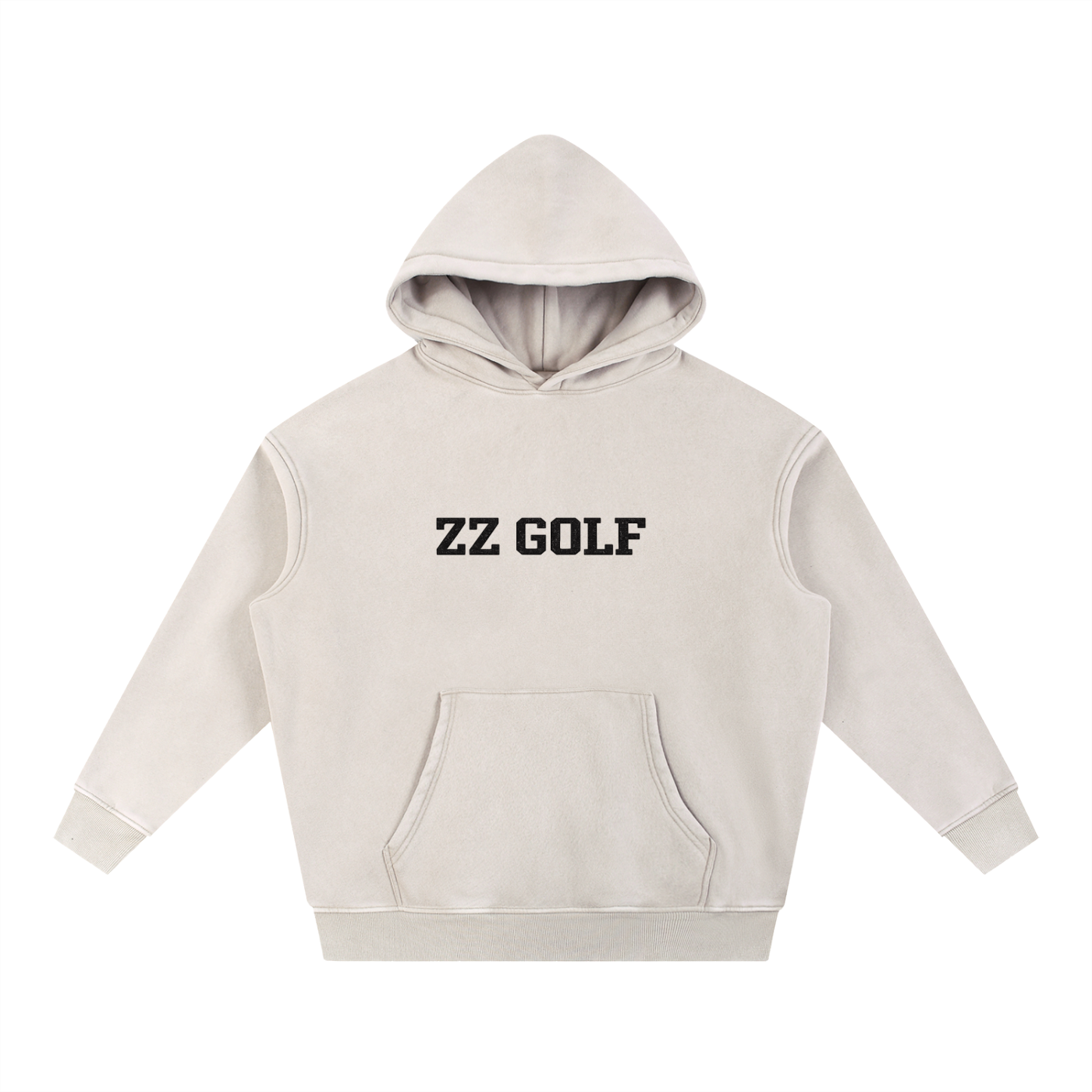 Zero Zen Golf 19th Hole Hoodie — Oversized Golf Hoodie | Apricot & Lake Blue