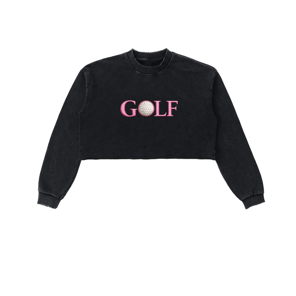 Zero Zen Golf Back Nine Crop Sweatshirt — Women's Golf Lifestyle Sweatshirt